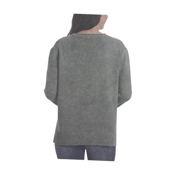 Ella Moss Green Crewneck Sweater Ribbed Knit Women Size: M - Picture 9 of 14